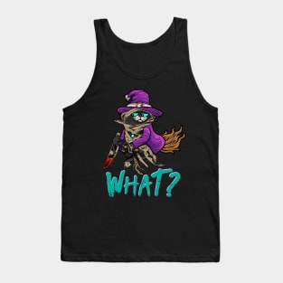 Funny Cat What Mummy Halloween Psycho Murderous Cat What Look Tank Top